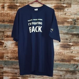 Port and Company Microsoft blue tshirt XL